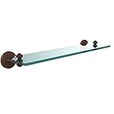 Allied Brass SB-1/22-ABZ 22 by 5-Inch Single Glass Shelf by Allied Brass
