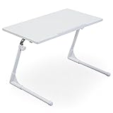 昇降 角度調整 折りたたみ テーブル デスク サイドテーブル 座椅子 ベッド ソファ 幅69cm ホワイト