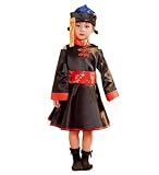 [キン・フクロウ＼ＫＩＮ－ＦＵＫＵＲＯＵ] 子供 コスプレ 仮装 ハロウィン キョンシー キッズ キョンシー コスチューム 可愛い ワンピース 幽霊 ゾンビ 衣装 子供 お化け 変装 イベント コスチューム 女の子 スカート ワンピース (レッド, 140)
