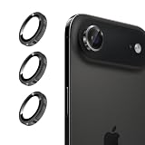 【3枚入り】For iPhone Air カメラフィルム 対応 iphone air(2025) 用 フィルム 強化ガラス 高透過率 硬度9H 耐衝撃 飛散防止 レンズフィルム アルミ合金製 カメラカバー 露出オーバー防止 防爆裂 アイフォン Air 専用 レンズカバー（ブラック）