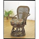 籐ハイバックサポート回転スツール S42B