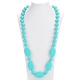 Babyroom Teresa Silicone Teething Necklace for Mom to Wear by Babyroom - BPA-Free Baby safe Faceted 