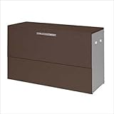 足立製作所　 オールガルバ製ゴミ保管庫　奥行37（ふた持ち上げ式）●1151　【ゴミ収集庫】 ブラウン