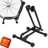 Okapi自転車バイク駐車場折りたたみ式床&ポータブルストレージスタンドディスプレイラック折りたたみホルダーブラック