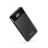 Charmast モバイルバッテリー PD QC3.0 USB C 10400mAh 薄型 軽量 LED 小型 LCD 残量表示 コンパクト