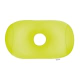 MOGU(モグ) ホールピロー 日本製 身体が求めるビーズクッション へたりにくい パウダービーズ使用 小型(約35x28x14cm) ライトグリーン 介護 背当て 昼寝枕 腰当て サポート 頭 オフィス リビング 車