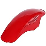 BEETタイプ フロントフェンダー メッシュフェンダー 汎用 ホンダ カワサキ 用 フロント フェンダー メッシュ CBX 250 400 400F カスタムパーツ 社外品 (レッド)