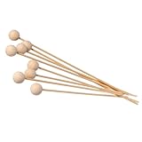 プルプラ ZABON リードディフューザー用スティック リード ナチュラル 20cm 8本セット (ウッドボール)