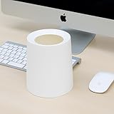 ゴミ箱 ゴミ袋が見えない 丸型 ビニール袋隠す 8L/12L シンプル リビング キッチン 洗面所 オフィス ごみ箱 ごみばこ フタなし ルクレール 2重構造 (ホワイト, Sサイズ 1.5L)