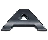 ABC エンブレム メッキ アルファベット 文字 数字 車 メタル 飾り ステッカー シール AE01 (S, マットブラック)