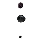 Schlage F59 PLY 622 Plymouth Interior Knob with Deadbolt, Matte Black (Interior Half Only) [並行輸入品]
