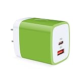 USB C 充電器 20W USB-C電源アダプタ 急速充電器 Type-C 2ポート Type-A&Type-C/PD&QC3.0対応/PSE認証 Hootek ACアダプター USB コンセント タイプC アダプター Cタイプ コンセント iPhone 17/16/15、Galaxy S26、iPad Pro/Air/Mini、Pixel7、Androidその他各種機器対応(グリーン)