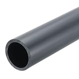 uxcell PVC剛性丸パイプ 31.6mm 内径 38mm 外径 8"長 ダークグレー 用途：水道管 クラフト ケーブルスリーブ