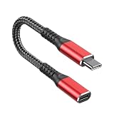 12cm USB C延長ケーブル Type C データブロッキングアダプターコード メスからオス 最大12Wの電力で安全な充電デバイス用