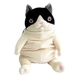 シナダグローバル もちねこ ぬいぐるみ ハチワレ (L) MONE-0350H ホワイト
