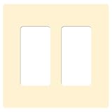 Lutron cw-2b-al Claro 2つGang Rocker Wallplate、アーモンド