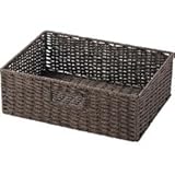 ちどり産業 ペーパー バスケット カラーボックス対応 ハーフタイプ ダークブラウン CH-404DBR 代引不可