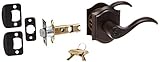 Baldwin ENCURRTAR112 Reserve Entry Lockset x Curve with Traditional Arch Rose, Aged Bronze Finish by
