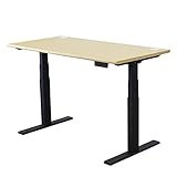 電動上下昇降デスク 天板 ナチュラル 脚 黒 W140×D70×H62～127 W1400×D700×H620～1270 デスク スタンディングデスク 昇降式テーブル 昇降テーブル 上下昇降 昇降デスク 昇降 エルゴノミクス オフィスデスク