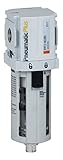 PneumaticPlus PPF2-N02BD Miniature Compressed Air Particulate Filter 1/4 NPT - 5 Micron, Poly Bowl, 