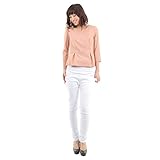 Best of Luck マタニティカラーパンツ スキニーデニム M～XL 大きいサイズ 産前 産後 (ホワイト(XL)) w_p_b_058