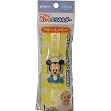 おしゃぶりの「なくす」「落とす」を防ぎます！おしゃぶりを簡単に取り付けられ、ホックの位置で長さを２段階に調節できます！ベビーミッキー【2個セット】