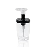 AMORE シャンプー ボディ ソープ 詰め替えボトル ブラック 380ml コンパクト ディスペンサー 広口 大容量 おしゃれ シール付き Lindpark BK380