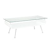 ガラス センターテーブル ローテーブル リビング テーブル コーヒーテーブル ディスプレイ ホワイト