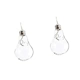 P Prettyia ハンギング　2個　透明　ガラス　球　水耕容器　ボトル　花瓶　美しい　装飾品　　