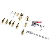 F Fityle エアコンプレッサーホースキット　空気注入口　1/4インチNPT　空気圧ツールキット　14本セット
