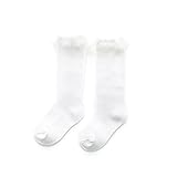 赤ちゃん子供 綿レースソックスダンスチューブソックス白1-3 歳