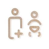 モヘイム(MOHEIM) SIGNS OSTOMATE ＆ BABY オストメイト 赤ちゃん 多目的 トイレサイン ピクトグラム (ホワイトオーク)