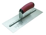 MARSHALLTOWN The Premier Line 701SD 11-Inch by 4-1/2-Inch Notched Trowel V with Curved DuraSoft Hand