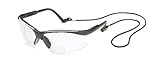 Gateway Safety 16MC15 Scorpion MAG Safety Glasses, 1.5 Diopter Magnification, Clear Lens, Black Fram