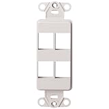Leviton 41644-w 4 - port QuickPort ( R )デコラ( R )プラットフォーム