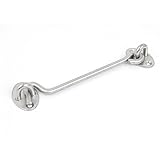 uxcell 6" Long Cabinet Door Window Stay Catch Eye Cabin Hook Silver Tone [並行輸入品]