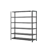 プラス AB 抗菌 スチールラック 耐荷重150kg/段 6段 幅151.2 奥行61.2 高さ180cm AB-1156-6 ブラック 437079