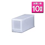 《10個セット》 収納ケース PLUST PHOTO（プラスト フォト）PH1701 １段 幅17×奥行45×高さ20.5cm (C) クリア