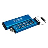 Kingston Ironkey Keypad 200 USB-C 512GB 暗号化フラッシュドライブ | OS非対応 | FIPS 140-3 レベル3 | XTS-AES 256-bit | BadUSBおよびBrute Force保護 | マルチピンオプション | IKKP200C/512GB