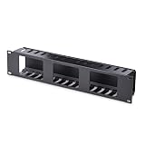 StarTech.com 2U ダクト付パネル サーバーラック/キャビネット用ケーブルダクト カバー付き 水平配線用 CMDUCT2U