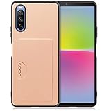 LOOF Skin Slim-Slot Xperia 10 IV 用 ケース カバー カードポケット カード収納 カード 背面 スマホケース スマホカバー 背面カード収納 [アンバーローズ]