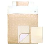 un doudou 日本製 ミニサイズ ベビー布団 10点セット オーガニックコットン ダブルガーゼ ティアラ 60×90cm 綿100% 全部洗える 1146M C-140