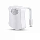 JPCトイレライト、motion-sensingトイレライト、バッテリ駆動式LEDライトfor Toilet Bowl with 8 multi-colors for Washroomとバスルーム用装