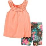 Carter's 2015年　春夏新商品　ビタミンカラーキャミソール＆ボタニカル柄パンツセット(6か月）