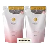 ホーユー イリュージュ プロ hoyu ILLUGE PRO スムース シャンプー 詰め替え 400ml + トリートメント 詰め替え 400ml 各種1個セット + Kunutonnオリジナルロゴ入りhおしぼり付