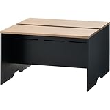 オフィスコム 法人様向け NF2.0シリーズ フリーアドレスデスク 2人用 幅1200×奥行1400×高さ720mm ナチュラル×ブラック OC-20FLC1214-NABK
