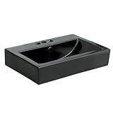 Kingston Brass EV4318K34 Fauceture Century Wash Basin with 4-Inch 3 Faucet Hole, Black [並行輸入品]