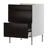 IKEA(イケア) FAKTUM ネクスス ブラウンブラック 80 cm 59838318 ベースキャビネット 引き出し3段付、ネクスス ブラウンブラック