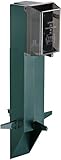 Arlington GPD19G Gard-N-Post Outdoor Landscape Lighting Garden Post with Outlet Cover, 19-Inch, Gree