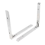 uxcell アングルブラケット　ステンレス鋼製シルバートーン　30cm長さ　二個入り